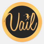 Vail Round Stickers
