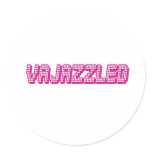 Vajazzled Round Stickers