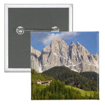 Val di Funes, Villnosstal, Dolomites, Italy Pinback Buttons