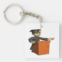 Valedictorian Square Acrylic Keychain