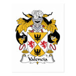 Valencia Family Crest Post Cards