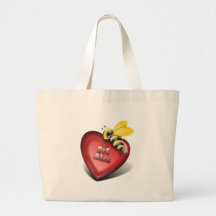 Valenines day, bee mine too bags