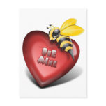 Valenines day, bee mine too post card
