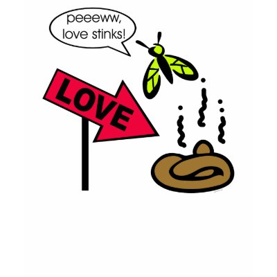 Valentine 09 t-shirt love stinks by ppprincess1