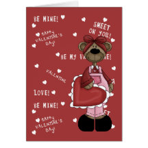 Valentine Bear Greeting Card