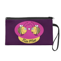 Valentine Bee Mine Wristlet Purses