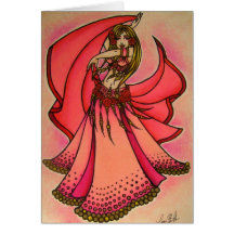 Valentine Belly Dancer Greeting Card