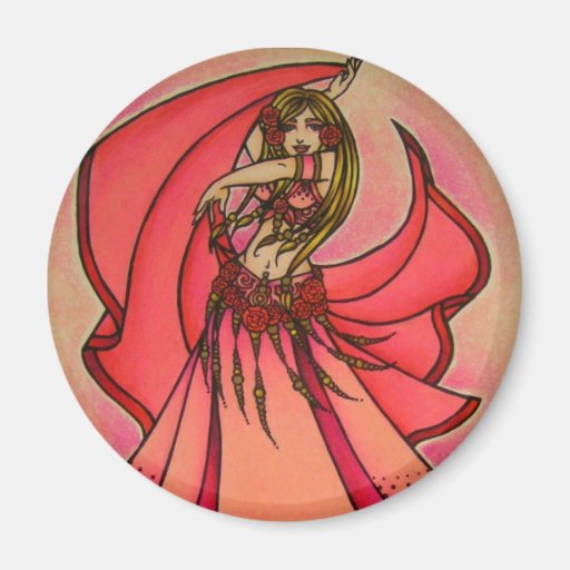 Valentine Belly Dancer Refrigerator Magnet