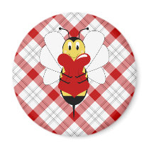 Valentine Bumble Bee Magnet