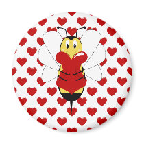 Valentine Bumble Bee Magnet