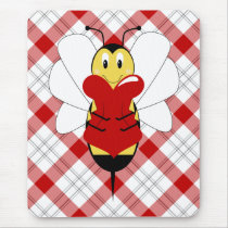 Valentine Bumble Bee Mousepad