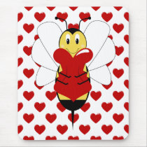 Valentine Bumble Bee Mousepad