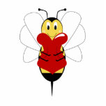 Valentine Bumble Bee Ornament photo sculptures