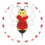 Valentine Bumble Bee Sticker