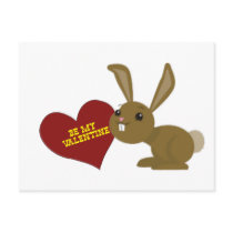 valentine bunny post cards