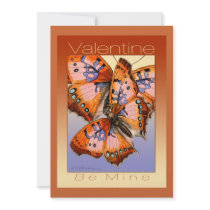 Valentine butterflies red and purple  Invitation