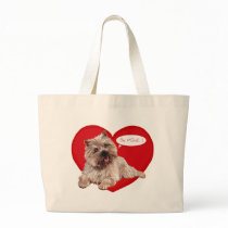 Valentine Cairn Terrier says Be Mine! Tote Bag
