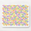 Valentine Candy Hearts Mouse Pad mousepads