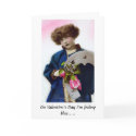 Valentine Card - Girl in Blue