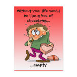 Valentine chocolate postcards