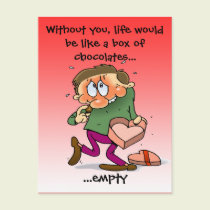 Valentine chocolate postcards