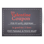 Valentine Coupon Greeting Card