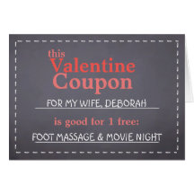 Valentine Coupon Greeting Card