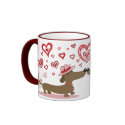Valentine Dachshunds LOVE YOU! mug