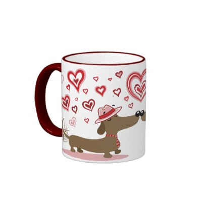 Valentine Dachshunds LOVE YOU! mug by SBeise