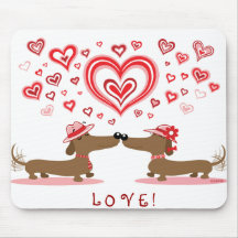 Valentine Dachshunds Mouse Pads