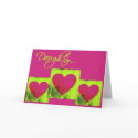 Valentine Daughter Triple Heart Greeting Card