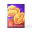 Valentine Day Gift Yellow Poppy Flower - Multi cards
