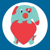 Valentine Dog Sticker stickers