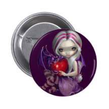 "Valentine Dragon" Button