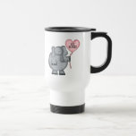 Valentine  Elephant Holding Heart Balloon Coffee Mugs