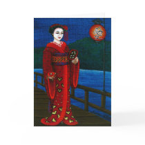 "Valentine Geisha" Greeting Cards