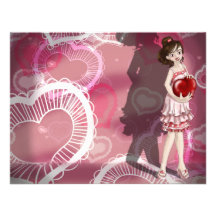 Valentine Girl Custom Announcements