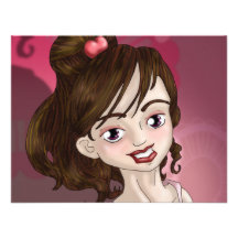Valentine Girl Custom Invitations