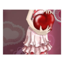 Valentine Girl Personalized Announcement