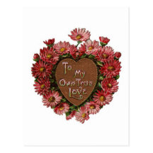 Valentine Greetings Vintage Image Postcard
