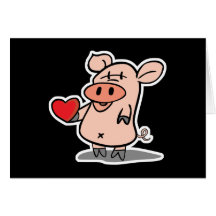 valentine heart piggy cards