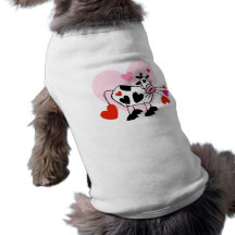 Valentine Hearts Cow Dog Clothing