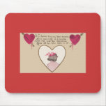 Valentine Hearts Poem Mouse Pad mousepads