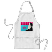 Valentine I love you orca whale Apron
