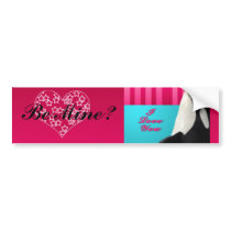 Valentine I love you orca whale Bumper Stickers