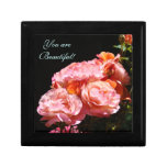 Valentine Jewelry box Pink Roses You are Beautiful