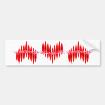 Valentine Kayak Hearts Bumper Sticker