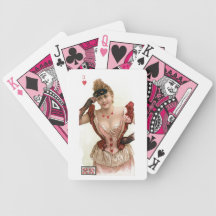 Valentine Lady Queen of Hearts Game Playing Cards