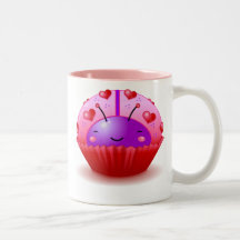 Valentine Ladybug Cupcake Mug