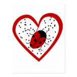 Valentine Ladybug Postcard